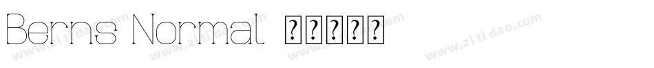 Berns Normal字体转换